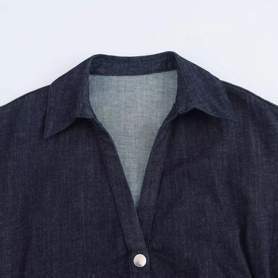 1975 Sculpted Silhouette Denim Dress