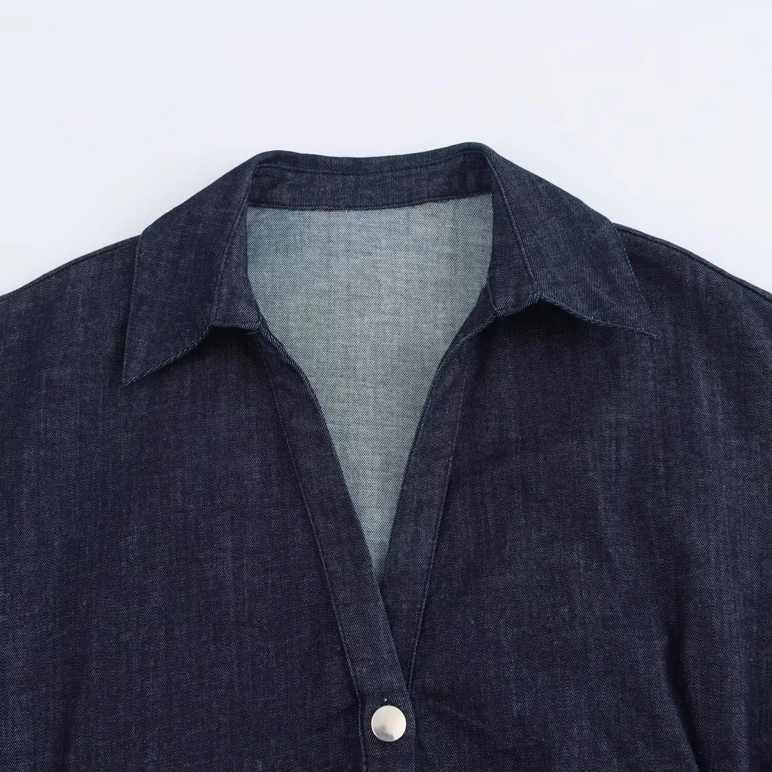 1975 Sculpted Silhouette Denim Dress