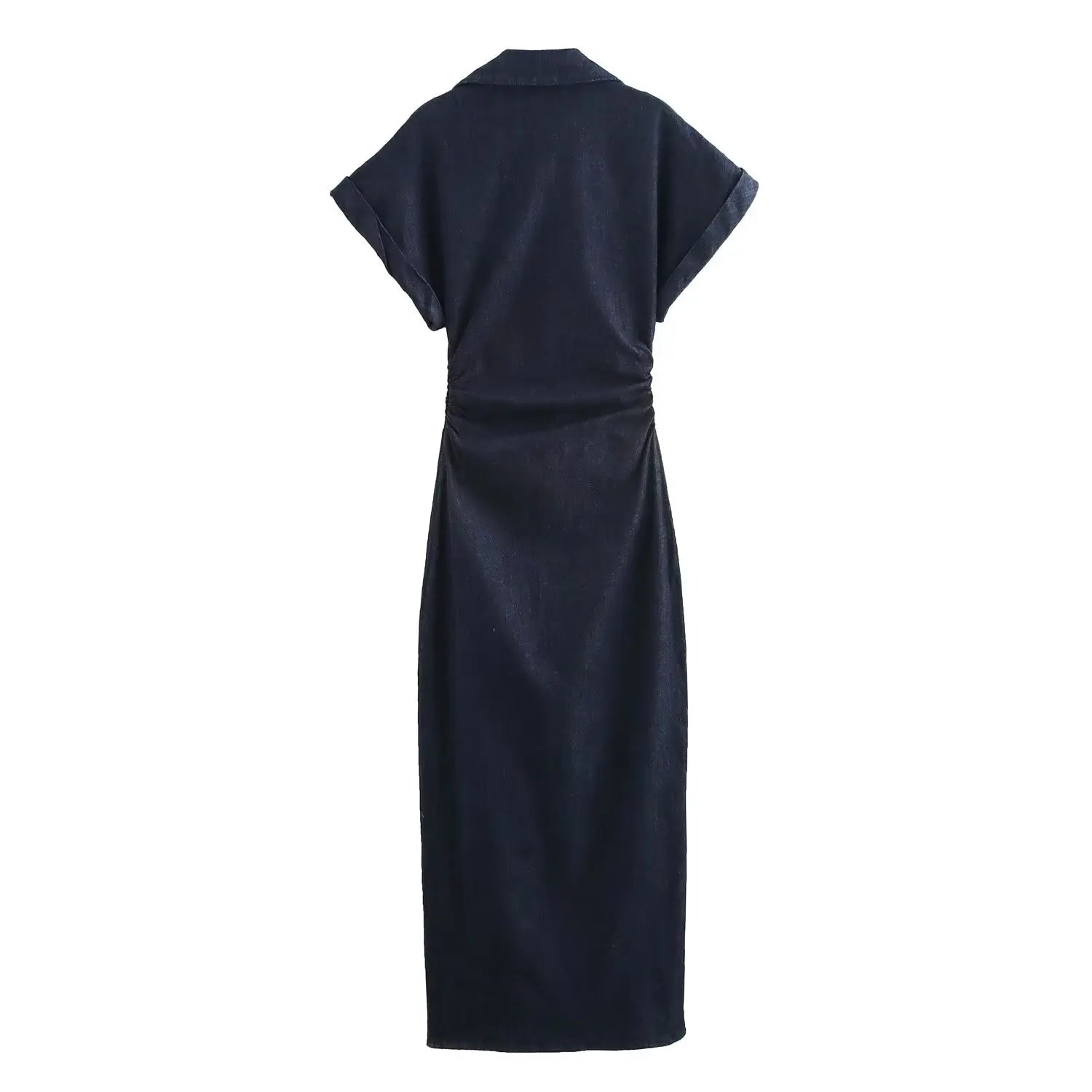 1975 Sculpted Silhouette Denim Dress
