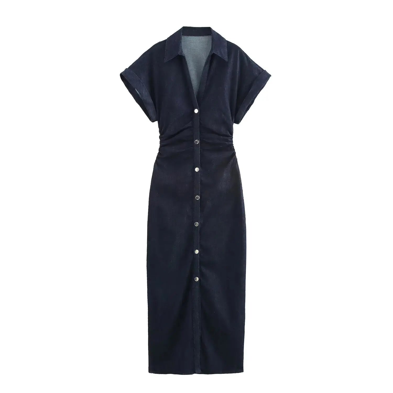 1975 Sculpted Silhouette Denim Dress